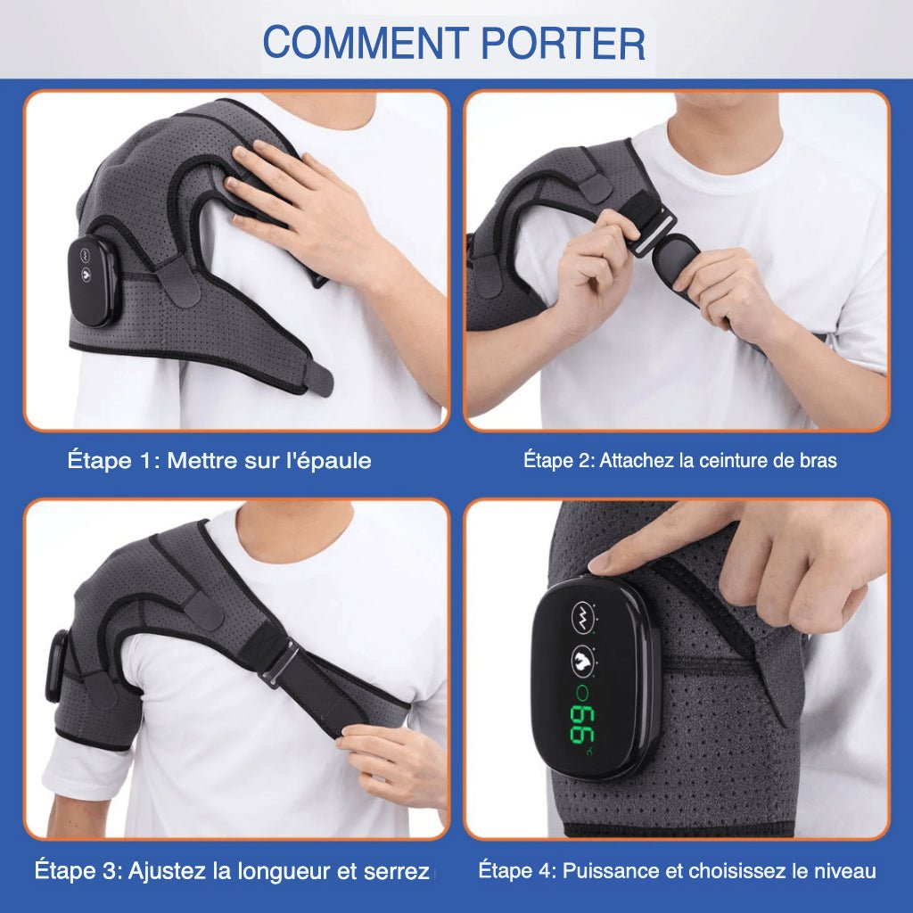 Epauly - Support d'Épaule Médical Intégré : Chaleur, Massage, Guérison - Faramys - 